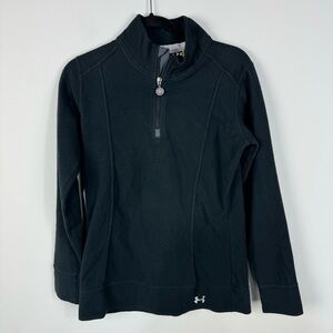 Under Armour Black Fleece Quarter Zip Pullover Jacket Active Base Layer
